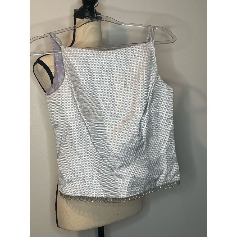 Michaelangelo vintage beaded hem formal top size 8